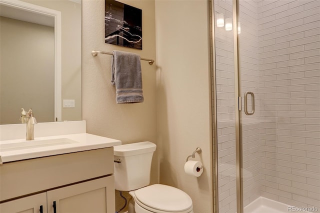 11142 Bright Sky St, Littleton, CO 80125 - bathroom with toilet, a shower stall, and vanity