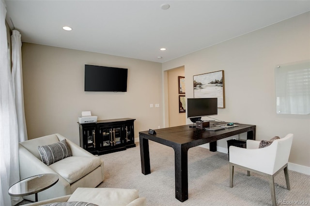 11142 Bright Sky St, Littleton, CO 80125 - living room featuring carpet, baseboards, and recessed lighting