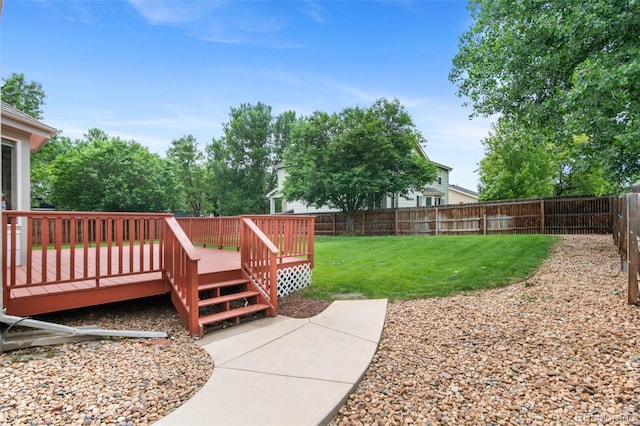 7171 Canyon Way, Frederick, CO 80504 - fenced backyard with a deck