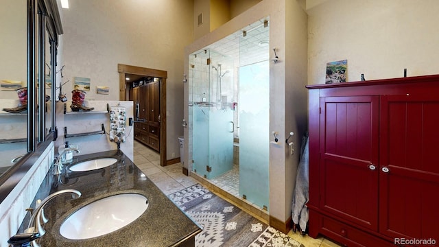 1300 N State Highway 149, Lake City, CO 81235 - bathroom with double vanity and a shower stall