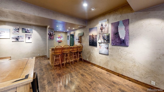 1300 N State Highway 149, Lake City, CO 81235 - wine room with a dry bar, wood finished floors, and recessed lighting