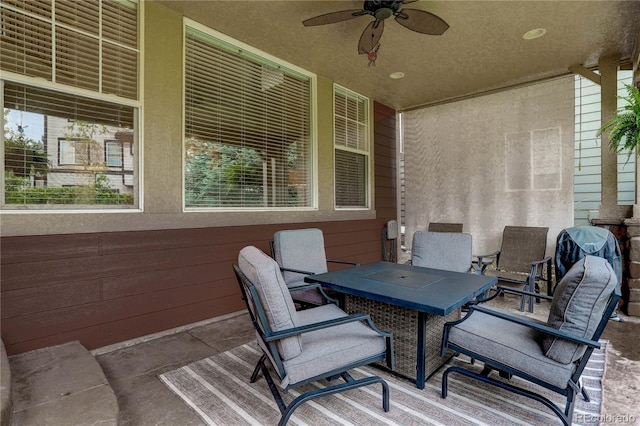 24686 E Florida Ave, Aurora, CO 80018 - view of patio featuring outdoor dining space and a ceiling fan