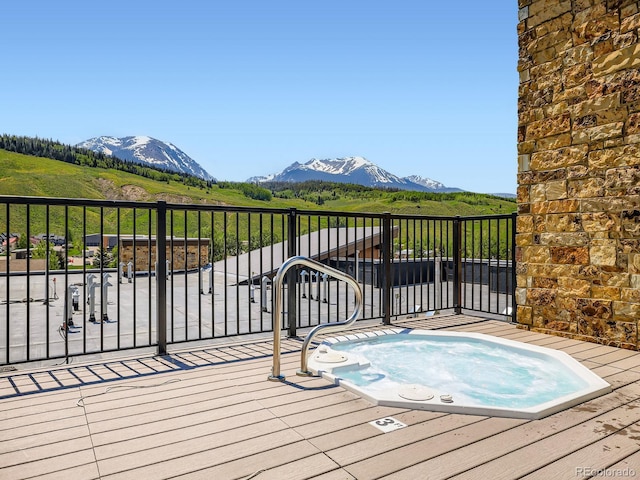 75 W 4th St Unit 205W, Silverthorne, CO 80498 - wooden deck with a mountain view