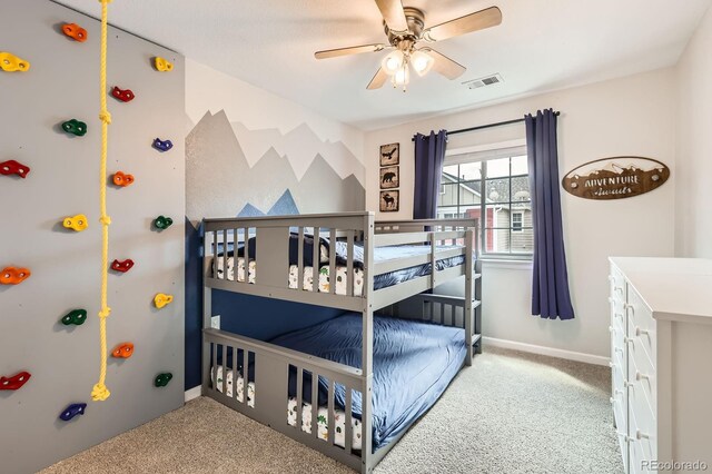 1539 Bennet Mountain Rd, Castle Rock, CO 80109 - carpeted bedroom featuring baseboards and ceiling fan