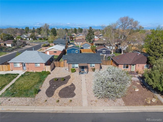 aerial perspective of suburban area