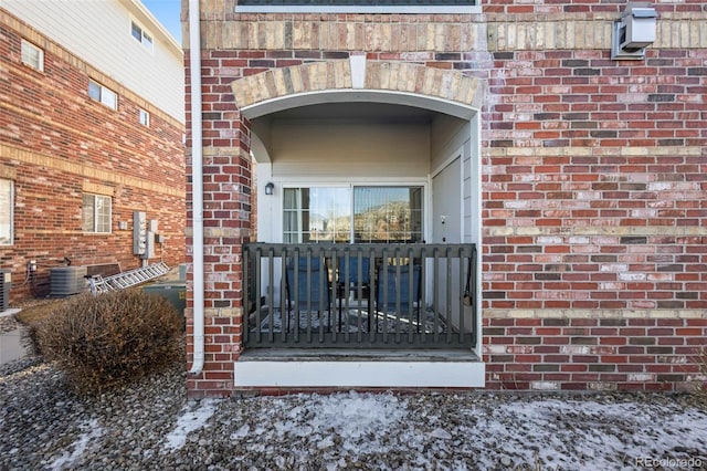 entrance to property with cooling unit