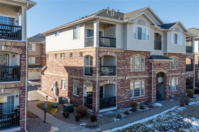 view of front of property featuring central AC unit