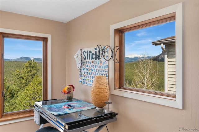 89 Jones Creek Ln, Pine, CO 80470 - dining room featuring a mountain view