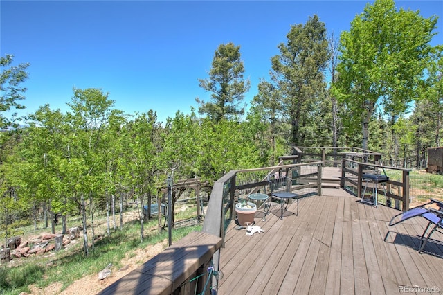 view of wooden deck