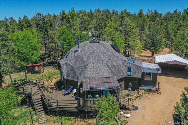 47 Aspen Rd, Woodland Park, CO 80863 - aerial view of property and surrounding area with a forest
