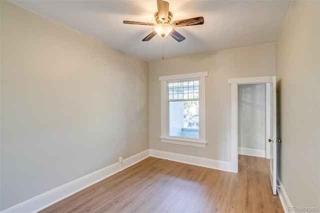 575 N Marion St, Denver, CO 80218 - empty room with light wood-style floors and a ceiling fan