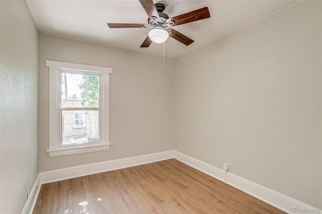 575 N Marion St, Denver, CO 80218 - spare room featuring light wood-style flooring and a ceiling fan