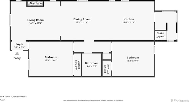 575 N Marion St, Denver, CO 80218 - view of room layout