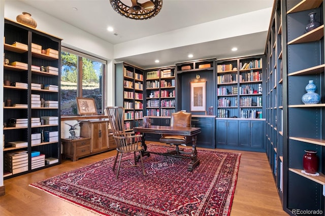 office featuring light wood-type flooring