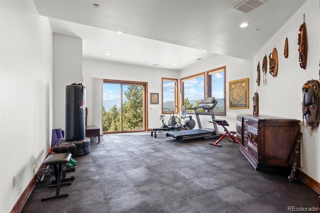 view of exercise room