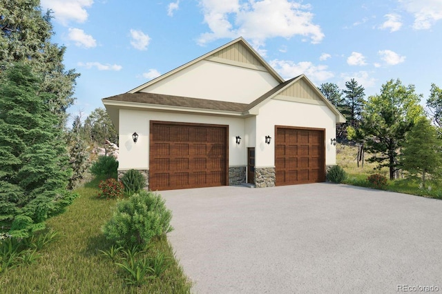 view of front facade with a garage