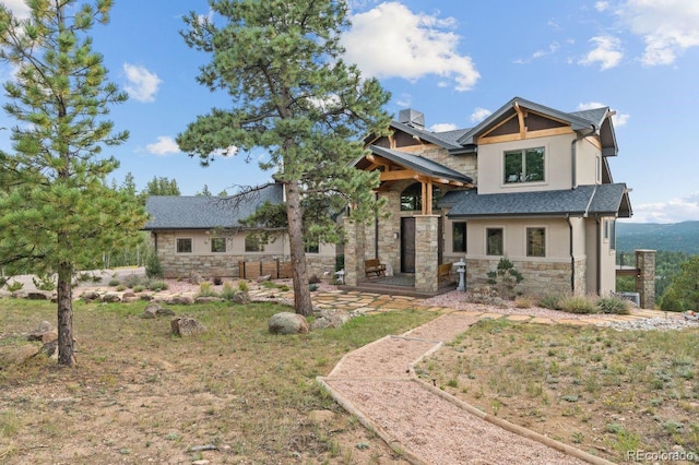 exterior space featuring a patio and a lawn