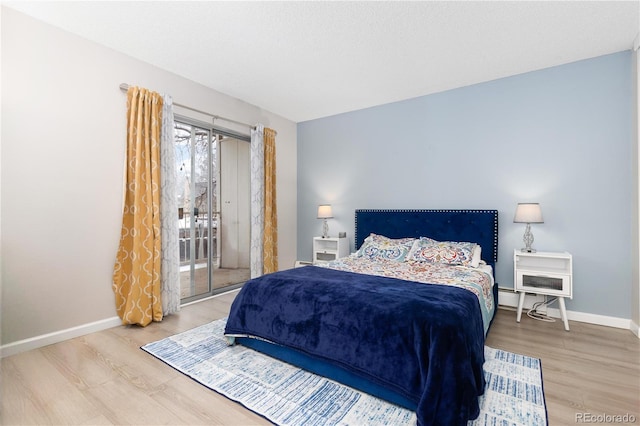 bedroom featuring hardwood / wood-style flooring