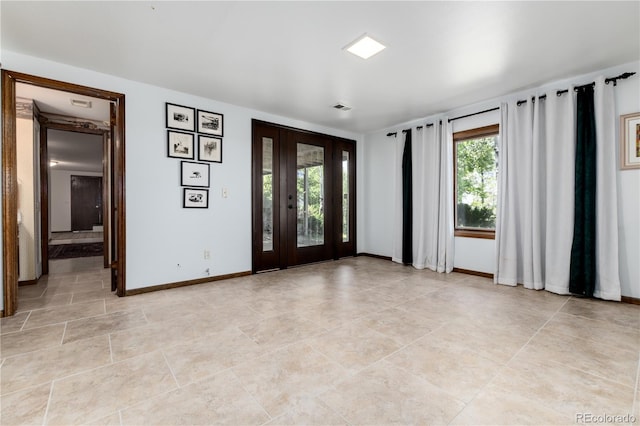 view of tiled spare room