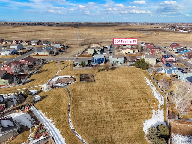 drone / aerial view with a residential view