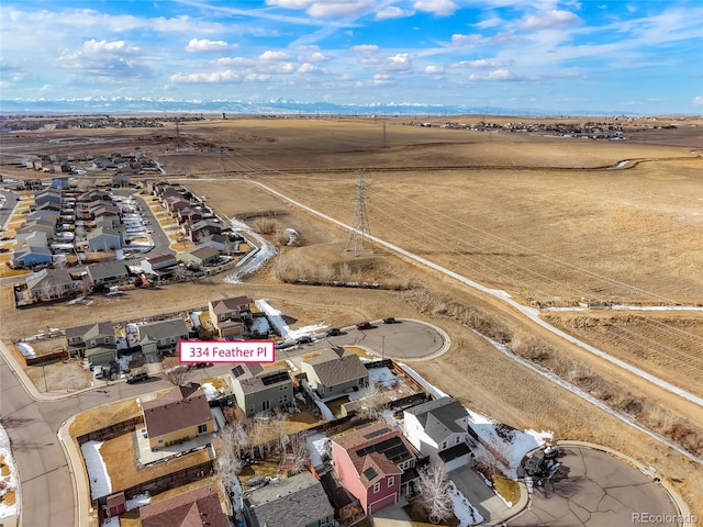 drone / aerial view with a residential view