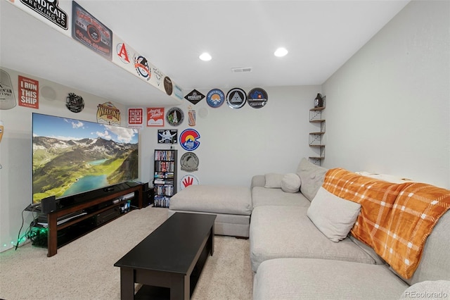 view of carpeted living room