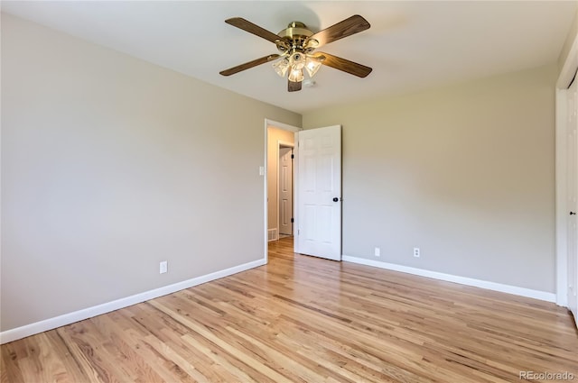 925 Wolff St, Denver, CO 80204 - unfurnished room with light wood-style flooring and ceiling fan