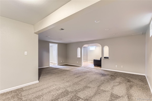 925 Wolff St, Denver, CO 80204 - empty room with carpet flooring and arched walkways