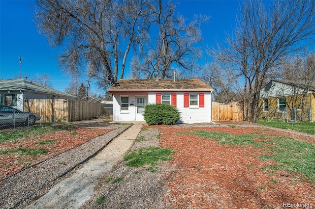 view of single story home