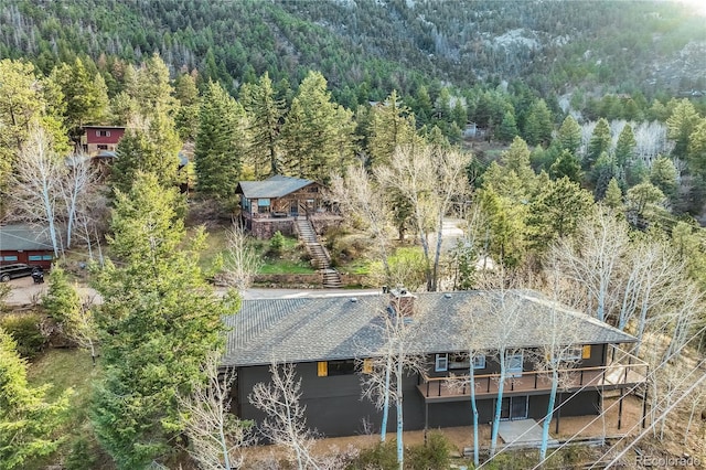 9610 Mohawk Trl, Cascade, CO 80809 - aerial view of property and surrounding area with a forest