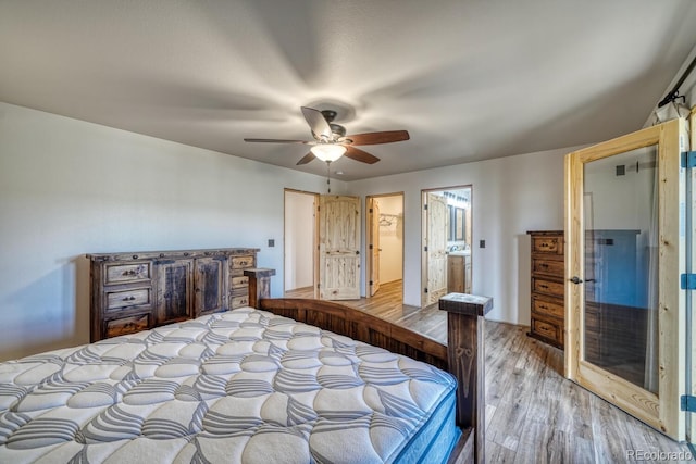 1610 Timber Ridge Rd, Westcliffe, CO 81252 - bedroom with wood finished floors and a ceiling fan