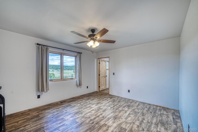 1610 Timber Ridge Rd, Westcliffe, CO 81252 - spare room featuring wood finished floors and ceiling fan