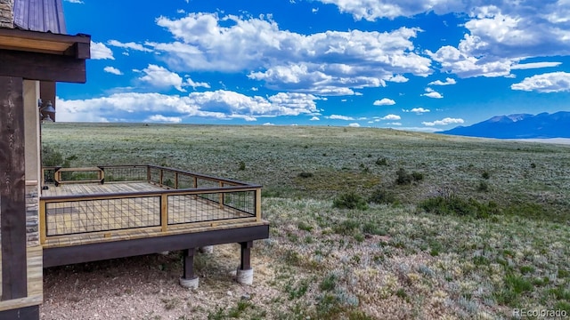 1610 Timber Ridge Rd, Westcliffe, CO 81252 - surrounding community featuring a deck with mountain view and a view of countryside