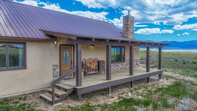 1610 Timber Ridge Rd, Westcliffe, CO 81252 - deck with a mountain view