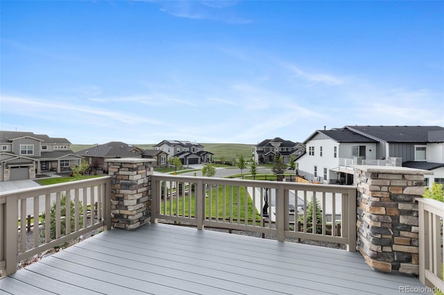 6614 S Vandriver Way, Aurora, CO 80016 - wooden terrace featuring a residential view