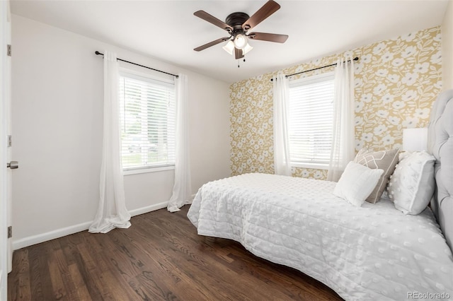 6390 W 45th Ave, Wheat Ridge, CO 80033 - bedroom featuring wood finished floors and ceiling fan