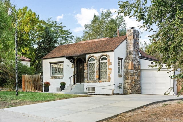 view of front of home featuring a garage