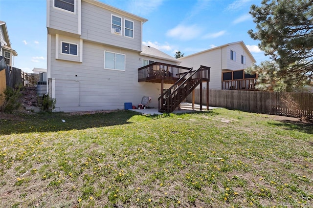 2970 Leoti Dr, Colorado Springs, CO 80922 - back of house featuring stairway and a deck