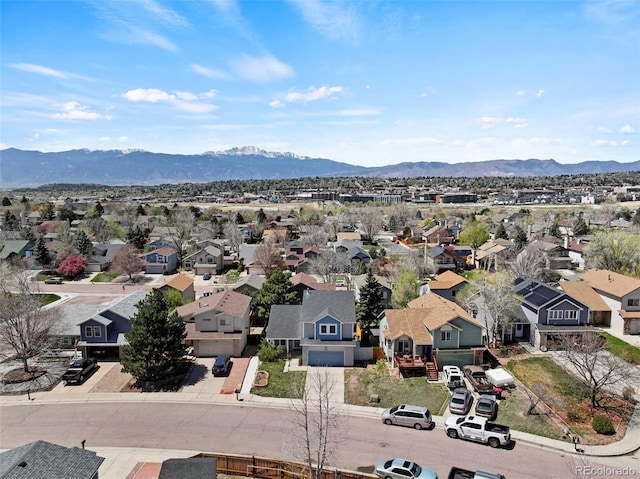2970 Leoti Dr, Colorado Springs, CO 80922 - aerial view of residential area featuring mountains