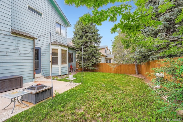 5362 S Danube Ct, Centennial, CO 80015 - fenced backyard featuring a patio