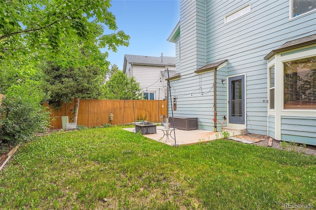 5362 S Danube Ct, Centennial, CO 80015 - view of yard featuring a patio and an outdoor fire pit