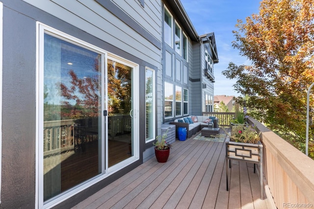 1519 Stonehill Ct, Castle Rock, CO 80104 - wooden deck featuring outdoor lounge area