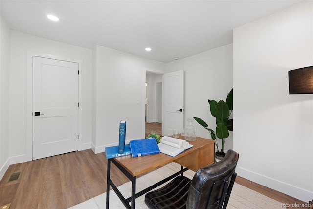 2849 N Vine St, Denver, CO 80205 - office with light wood finished floors and recessed lighting