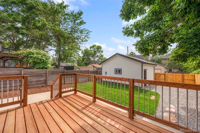 2849 N Vine St, Denver, CO 80205 - wooden deck with a fenced backyard