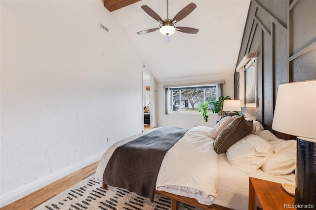 430 Osceola St, Denver, CO 80204 - bedroom with wood finished floors, baseboards, and ceiling fan