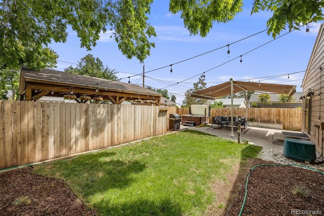 430 Osceola St, Denver, CO 80204 - view of yard featuring an outdoor living space and a patio area