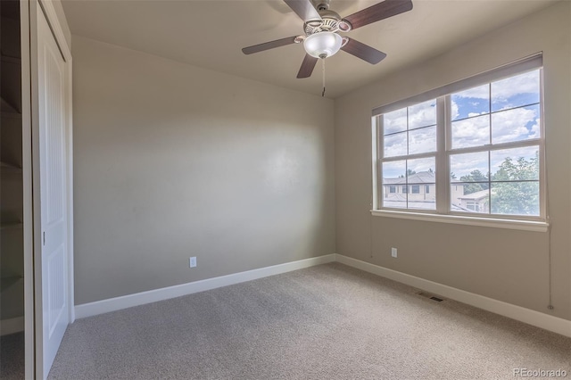 3012 Cathedral Park Vw, Colorado Springs, CO 80904 - unfurnished room featuring light carpet and a ceiling fan