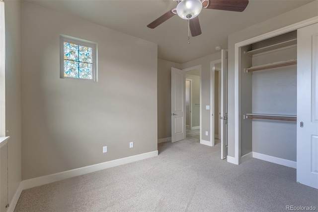 3012 Cathedral Park Vw, Colorado Springs, CO 80904 - unfurnished bedroom featuring carpet flooring, a closet, and a ceiling fan
