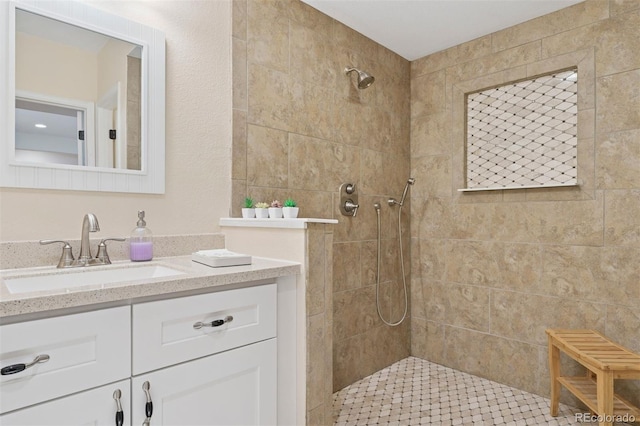8528 Winter Berry Dr, Castle Pines, CO 80108 - bathroom featuring walk in shower and vanity