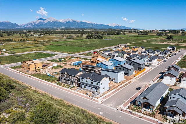 aerial view featuring a mountain view